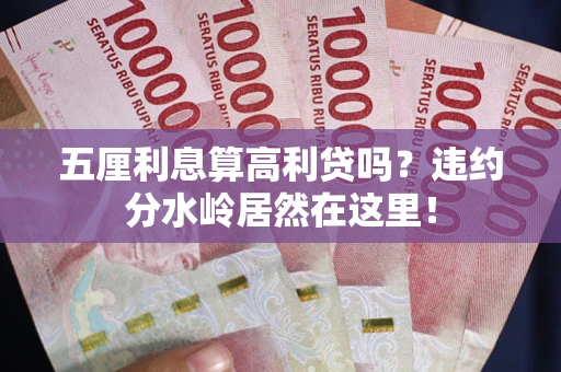 武汉五厘利息算高利贷吗？违约分水岭居然在这里！