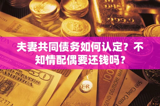 武汉夫妻共同债务如何认定？不知情配偶要还钱吗？