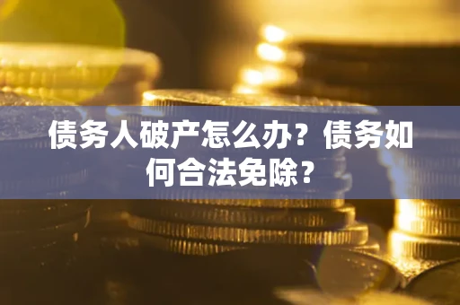 武汉债务人破产怎么办？债务如何合法免除？