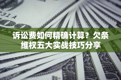 武汉诉讼费如何精确计算？欠条维权五大实战技巧分享